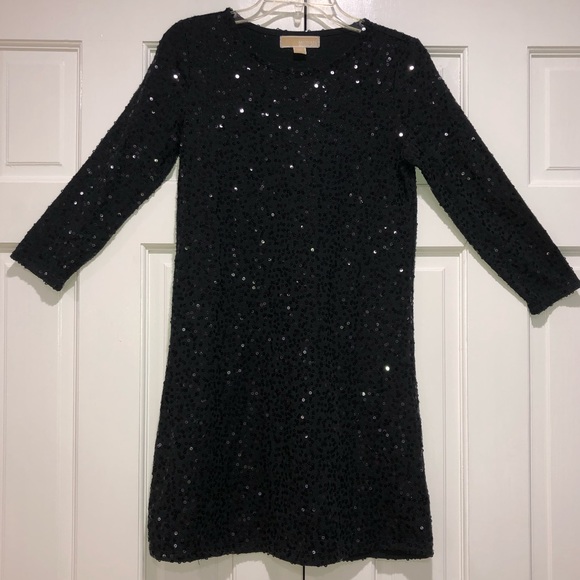 Michael Kors Black Sequin Mini Dress - Picture 1 of 3